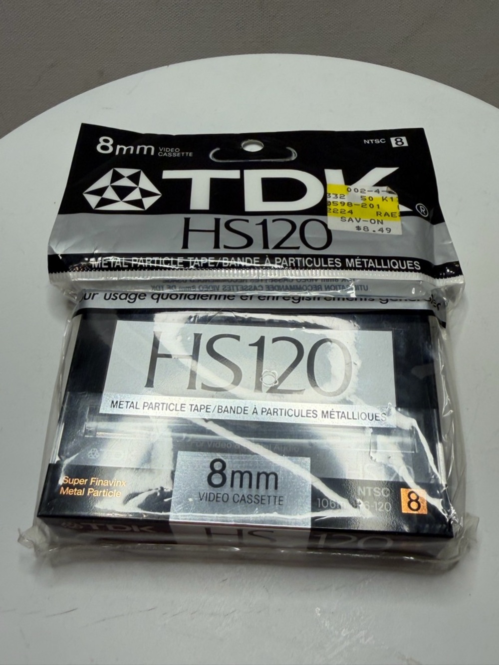 TDK HS120 8mm Video Cassette - Silver/Black
